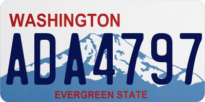 WA license plate ADA4797
