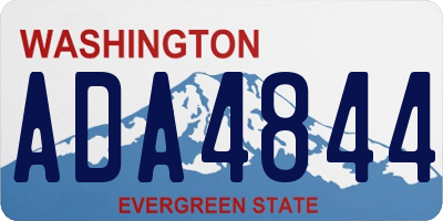 WA license plate ADA4844