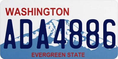 WA license plate ADA4886