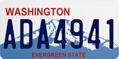 WA license plate ADA4941