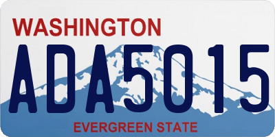 WA license plate ADA5015