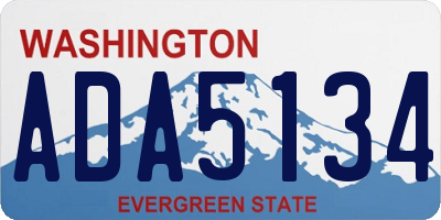 WA license plate ADA5134