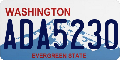 WA license plate ADA5230