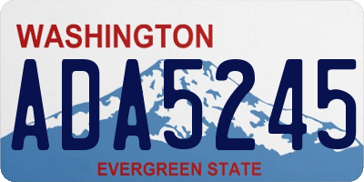 WA license plate ADA5245