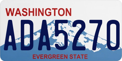 WA license plate ADA5270