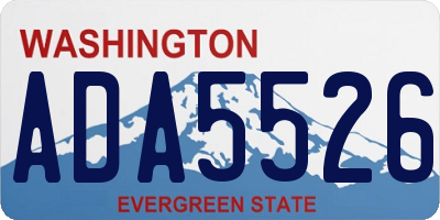 WA license plate ADA5526