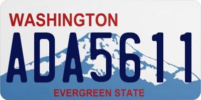 WA license plate ADA5611