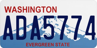 WA license plate ADA5774
