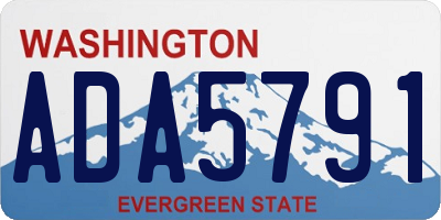 WA license plate ADA5791