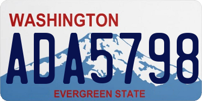 WA license plate ADA5798