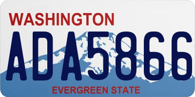 WA license plate ADA5866