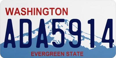 WA license plate ADA5914