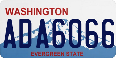 WA license plate ADA6066