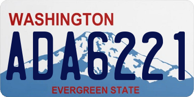WA license plate ADA6221