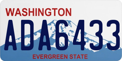 WA license plate ADA6433