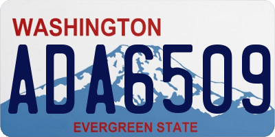 WA license plate ADA6509