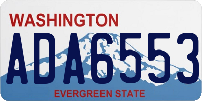WA license plate ADA6553