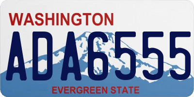 WA license plate ADA6555