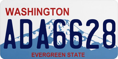 WA license plate ADA6628