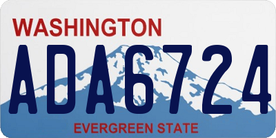 WA license plate ADA6724