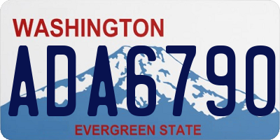 WA license plate ADA6790