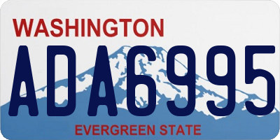 WA license plate ADA6995