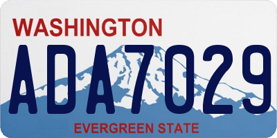 WA license plate ADA7029