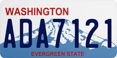 WA license plate ADA7121