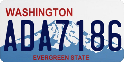 WA license plate ADA7186
