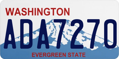 WA license plate ADA7270