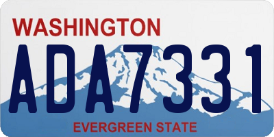 WA license plate ADA7331