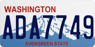 WA license plate ADA7749