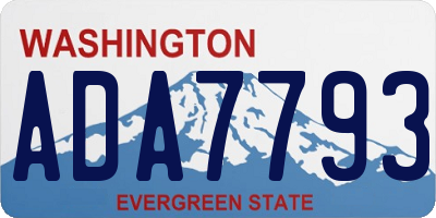 WA license plate ADA7793