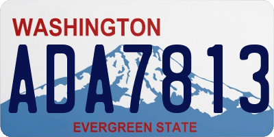 WA license plate ADA7813