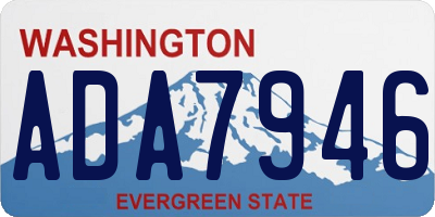 WA license plate ADA7946