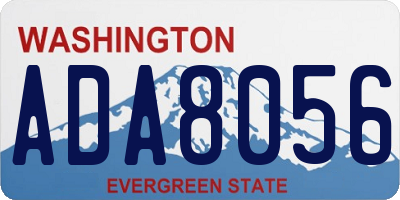 WA license plate ADA8056