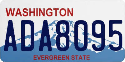 WA license plate ADA8095