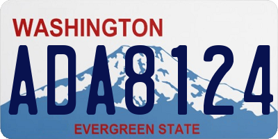 WA license plate ADA8124