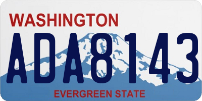 WA license plate ADA8143