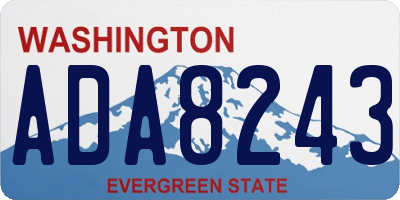WA license plate ADA8243