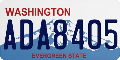 WA license plate ADA8405