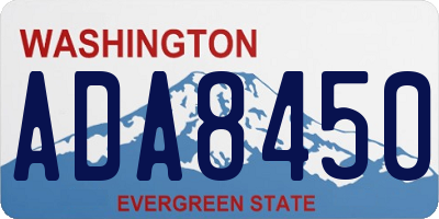 WA license plate ADA8450