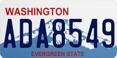 WA license plate ADA8549