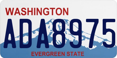 WA license plate ADA8975