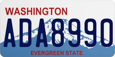 WA license plate ADA8990