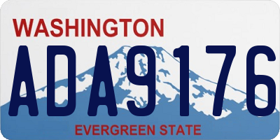 WA license plate ADA9176