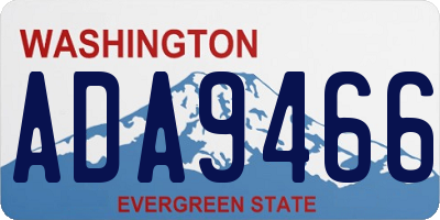 WA license plate ADA9466