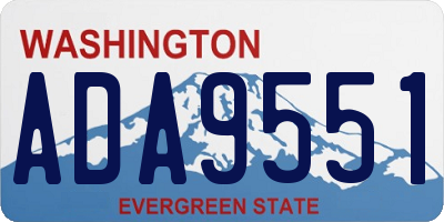 WA license plate ADA9551