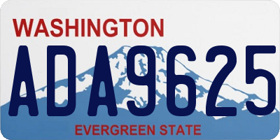 WA license plate ADA9625