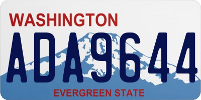 WA license plate ADA9644